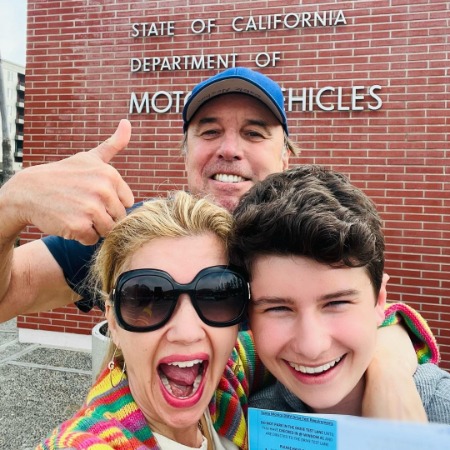 Susan Yeagley and her husband Kevin Nealon with their son Gable Nealson.